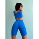 Шорти Велосипедки Сині в Рубчик Cиній