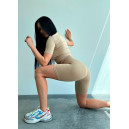 Шорти Велосипедки Бежеві в Рубчик Бежевий