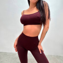 Спортивная одежда Топ Спортивний Темно Бордовий Бордовый
