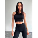 Sportswear Топ Спортивний Чорний в Рубчик Black