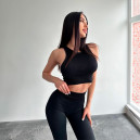 Sportswear Топ Спортивний Чорний в Рубчик Black