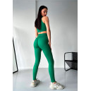 Спортивний одяг Топ Спортивний Зелений в Рубчик Зелений