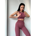 Спортивний одяг Топ Спортивний Марун в Рубчик Бордовий