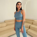 Спортивная одежда Топ Спортивний Голубий в Рубчик Голубой