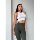 Спортивний одяг Топ Спортивний Білий в Рубчик Білий