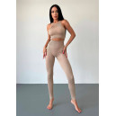 Sportswear Топ Спортивний Бежевий в Рубчик Beige