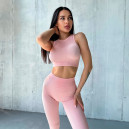 Спортивний одяг Топ Спортивний Рожевий в Рубчик Рожевий