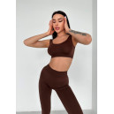 Спортивний одяг Топ Спортивний Коричневий Коричневий
