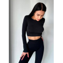 Sportswear Кроп Топ з Довгим Рукавом Чорний Black
