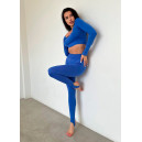 Sportswear Кроп Топ з Довгим Рукавом Синій Blue