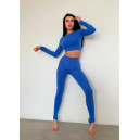 Sportswear Кроп Топ з Довгим Рукавом Синій Blue