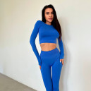 Sportswear Кроп Топ з Довгим Рукавом Синій Blue