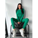 Спортивний одяг Кроп Топ з Довгим Рукавом Зелений Зелений