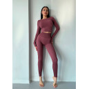 Sportswear Кроп Топ з Довгим Рукавом Марун Burgundy