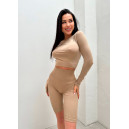 Sportswear Кроп Топ з Довгим Рукавом Бежевий Beige