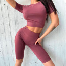 Спортивний одяг Кроп Топ Троянда з Попелу Рожевий