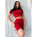 Спортивний одяг Кроп Топ Червоний Червоний