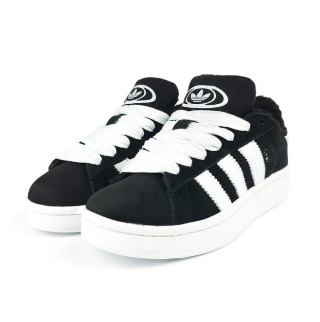 Adidas Campus White Black Winter С МЕХОМ