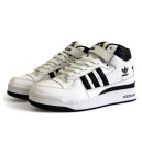 Кросівки Adidas Forum High White Black С МЕХОМ Чорний/білий