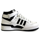 Кросівки Adidas Forum High White Black С МЕХОМ Чорний/білий
