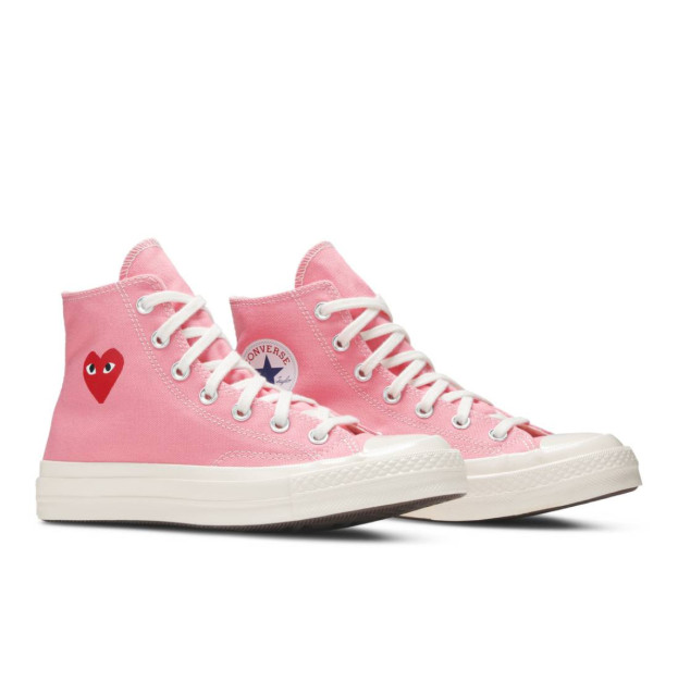 Converse x Comme Des Garcons Play Chuck 70 High Pink 168301C