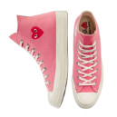 Кеды Converse x Comme Des Garcons Play Chuck 70 High Pink 168301C Розовый