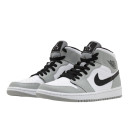 Кросівки Jordan 1 Mid Light Smoke Grey 554724-092 Білий/сірий