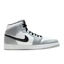 Кросівки Jordan 1 Mid Light Smoke Grey 554724-092 Білий/сірий