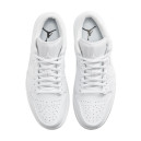 Кросівки Jordan 1 Low Triple White Tumbled Leather 553558-130 Білий