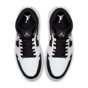 Кросівки Jordan 1 Mid White Black 554724-113 Чорний/білий