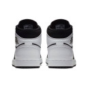 Кросівки Jordan 1 Mid White Black 554724-113 Чорний/білий
