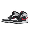 Кросівки Jordan 1 Mid Black Chile Red White 554724-075 Різнокольорові