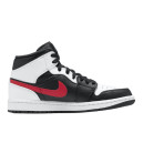 Кросівки Jordan 1 Mid Black Chile Red White 554724-075 Різнокольорові