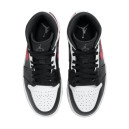 Кросівки Jordan 1 Mid Black Chile Red White 554724-075 Різнокольорові