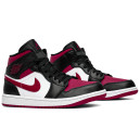 Кроссовки Jordan 1 Mid Bred Toe 554724-066 Бордовый, Разноцветные