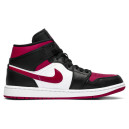 Кроссовки Jordan 1 Mid Bred Toe 554724-066 Бордовый, Разноцветные