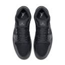 Кроссовки Jordan 1 Mid Triple Black 554724-050 Черный
