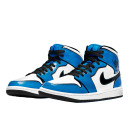 Кросівки Jordan 1 Mid Patent Signal Blue DD6834-402 Білий/синій