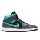 Кросівки Jordan 1 Mid Grey Aqua 554724-063 Чорний/сірий