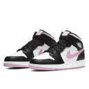 Кроссовки Jordan 1 Mid White Light Arctic Pink 555112-103 Разноцветные