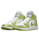 Кроссовки Jordan 1 Mid Green Python DV2959-113 Белый/зеленый