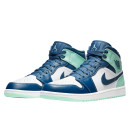 Кросівки Jordan 1 Mid Mystic Navy Mint Foam 554724-413 Різнокольорові