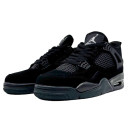 Кросівки Jordan 4 Retro Total Black Winter С МЕХОМ Чорний