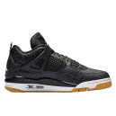 Кросівки Jordan 4 Laser Black Gum Winter С МЕХОМ Чорний/білий
