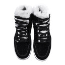 Кросівки Jordan 1 Retro Mid Black White Winter С МЕХОМ Чорний/білий