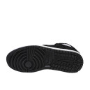 Кросівки Jordan 1 Retro Mid Black White Winter С МЕХОМ Чорний/білий