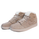 Кросівки Jordan 1 Rerto Mid Beige Winter С МЕХОМ Бежевий