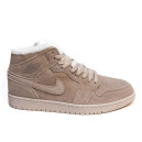 Кросівки Jordan 1 Rerto Mid Beige Winter С МЕХОМ Бежевий