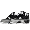 Кросівки Jordan 4 Retro Black Grey White Winter С МЕХОМ Чорний/сірий