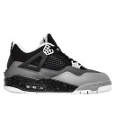 Кросівки Jordan 4 Retro Black Grey White Winter С МЕХОМ Чорний/сірий